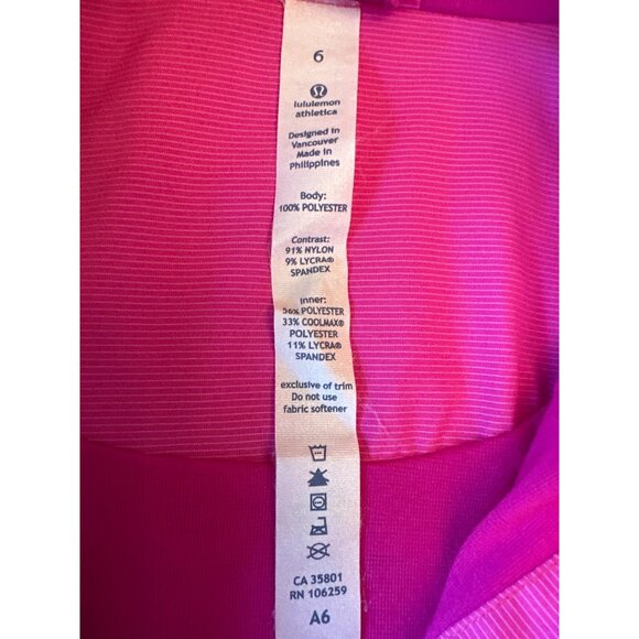 Lululemon Womens Pink Lightweight Jacket Size 6 With Zipper & Ruched Back Design - Picture 2 of 4